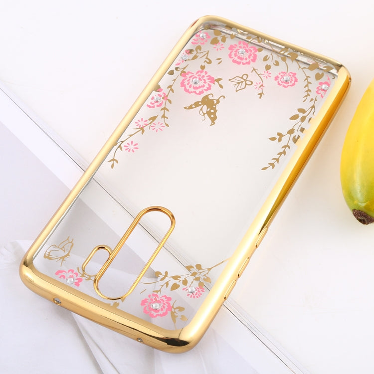 For Xiaomi Redmi Note 8 Pro Flowers Patterns Electroplating Soft TPU Protective Cover Case