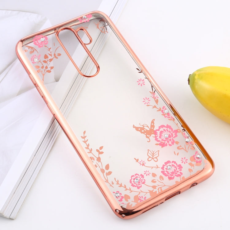 For Xiaomi Redmi Note 8 Pro Flowers Patterns Electroplating Soft TPU Protective Cover Case
