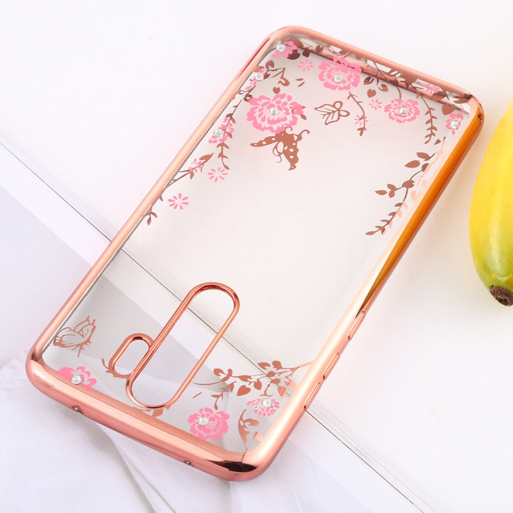 For Xiaomi Redmi Note 8 Pro Flowers Patterns Electroplating Soft TPU Protective Cover Case