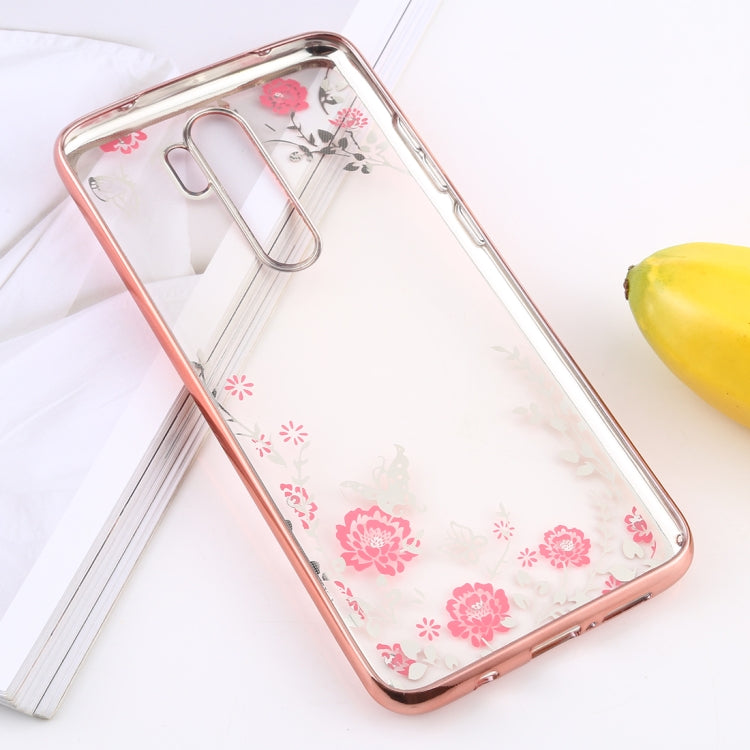 For Xiaomi Redmi Note 8 Pro Flowers Patterns Electroplating Soft TPU Protective Cover Case