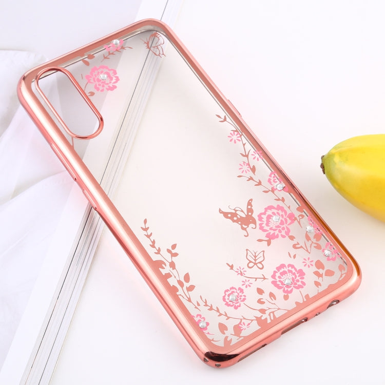 For Vivo iQOO Neo & Y7s Flowers Patterns Electroplating Soft TPU Protective Cover Case
