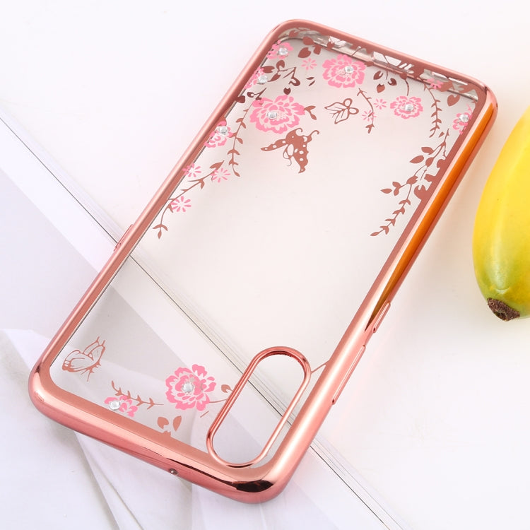 For Vivo iQOO Neo & Y7s Flowers Patterns Electroplating Soft TPU Protective Cover Case