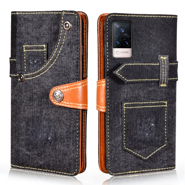 For vivo V21 5G / 4G Denim Horizontal Flip Leather Case with Holder & Card Slot & Wallet
