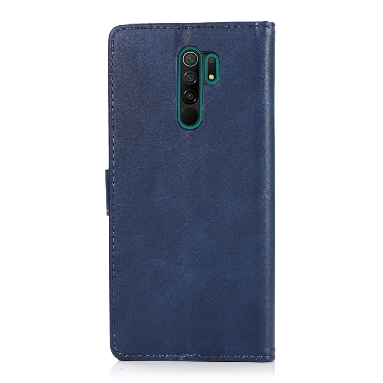 For Xiaomi Redmi 9 Calf Texture 2 in 1 Detachable Magnetic Back Cover Horizontal Flip Leather Case with Holder & Card Slots & Wallet & Photo Frame