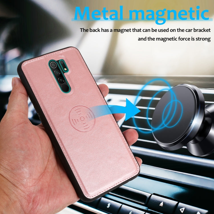 For Xiaomi Redmi 9 Calf Texture 2 in 1 Detachable Magnetic Back Cover Horizontal Flip Leather Case with Holder & Card Slots & Wallet & Photo Frame