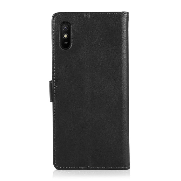 For Xiaomi Redmi 9A Calf Texture 2 in 1 Detachable Magnetic Back Cover Horizontal Flip Leather Case with Holder & Card Slots & Wallet & Photo Frame