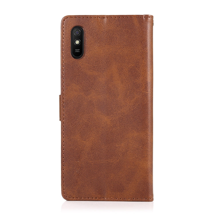 For Xiaomi Redmi 9A Calf Texture 2 in 1 Detachable Magnetic Back Cover Horizontal Flip Leather Case with Holder & Card Slots & Wallet & Photo Frame