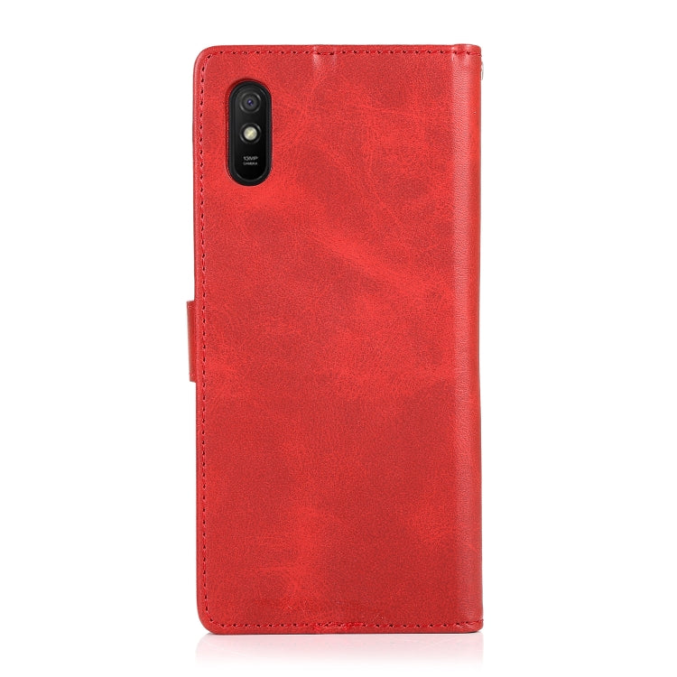 For Xiaomi Redmi 9A Calf Texture 2 in 1 Detachable Magnetic Back Cover Horizontal Flip Leather Case with Holder & Card Slots & Wallet & Photo Frame