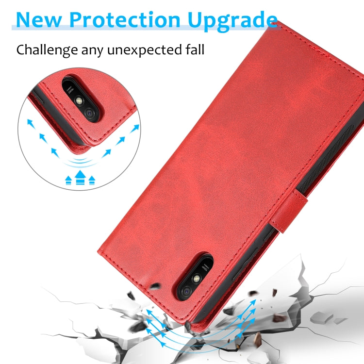 For Xiaomi Redmi 9A Calf Texture 2 in 1 Detachable Magnetic Back Cover Horizontal Flip Leather Case with Holder & Card Slots & Wallet & Photo Frame