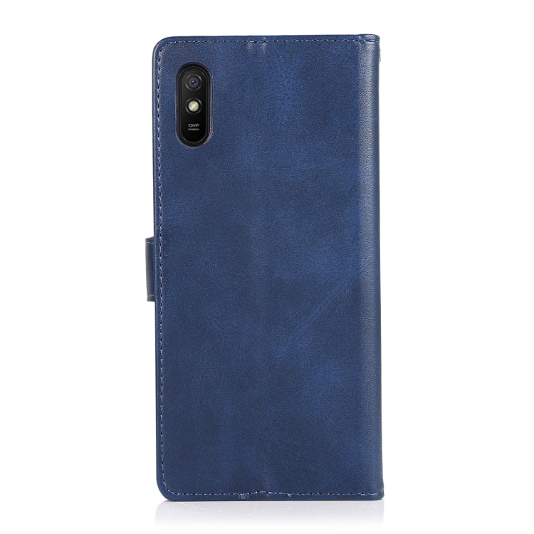 For Xiaomi Redmi 9A Calf Texture 2 in 1 Detachable Magnetic Back Cover Horizontal Flip Leather Case with Holder & Card Slots & Wallet & Photo Frame