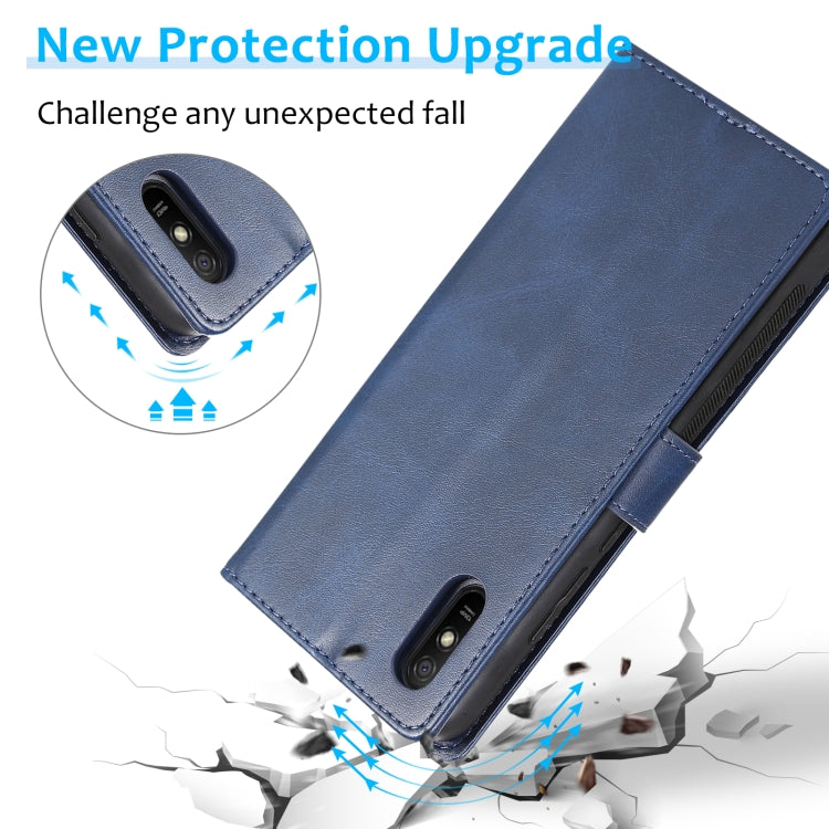 For Xiaomi Redmi 9A Calf Texture 2 in 1 Detachable Magnetic Back Cover Horizontal Flip Leather Case with Holder & Card Slots & Wallet & Photo Frame