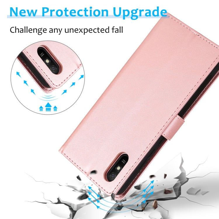 For Xiaomi Redmi 9A Calf Texture 2 in 1 Detachable Magnetic Back Cover Horizontal Flip Leather Case with Holder & Card Slots & Wallet & Photo Frame