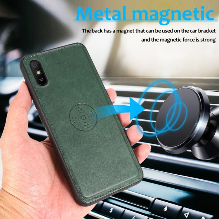 For Xiaomi Redmi 9A Calf Texture 2 in 1 Detachable Magnetic Back Cover Horizontal Flip Leather Case with Holder & Card Slots & Wallet & Photo Frame