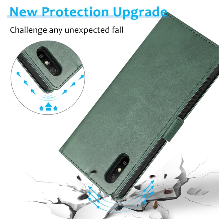 For Xiaomi Redmi 9A Calf Texture 2 in 1 Detachable Magnetic Back Cover Horizontal Flip Leather Case with Holder & Card Slots & Wallet & Photo Frame