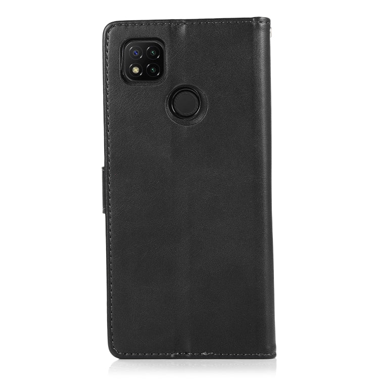 For Xiaomi Redmi 9C Calf Texture 2 in 1 Detachable Magnetic Back Cover Horizontal Flip Leather Case with Holder & Card Slots & Wallet & Photo Frame
