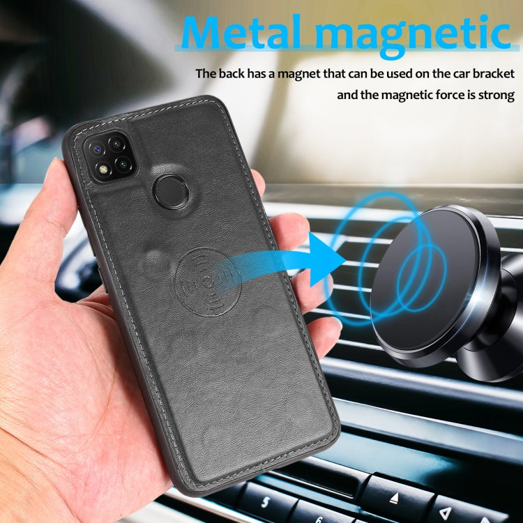 For Xiaomi Redmi 9C Calf Texture 2 in 1 Detachable Magnetic Back Cover Horizontal Flip Leather Case with Holder & Card Slots & Wallet & Photo Frame