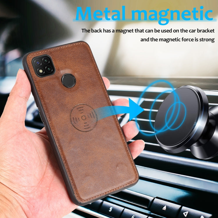 For Xiaomi Redmi 9C Calf Texture 2 in 1 Detachable Magnetic Back Cover Horizontal Flip Leather Case with Holder & Card Slots & Wallet & Photo Frame