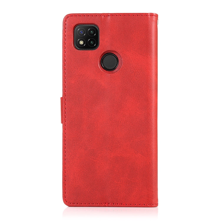 For Xiaomi Redmi 9C Calf Texture 2 in 1 Detachable Magnetic Back Cover Horizontal Flip Leather Case with Holder & Card Slots & Wallet & Photo Frame