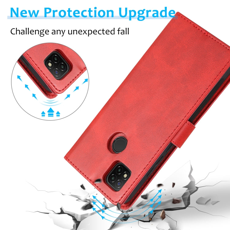 For Xiaomi Redmi 9C Calf Texture 2 in 1 Detachable Magnetic Back Cover Horizontal Flip Leather Case with Holder & Card Slots & Wallet & Photo Frame