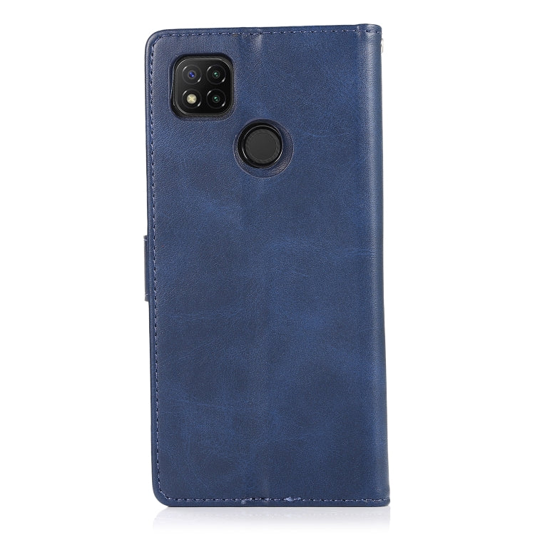 For Xiaomi Redmi 9C Calf Texture 2 in 1 Detachable Magnetic Back Cover Horizontal Flip Leather Case with Holder & Card Slots & Wallet & Photo Frame