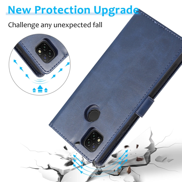 For Xiaomi Redmi 9C Calf Texture 2 in 1 Detachable Magnetic Back Cover Horizontal Flip Leather Case with Holder & Card Slots & Wallet & Photo Frame