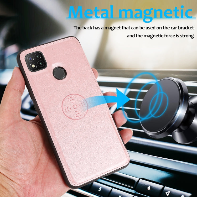 For Xiaomi Redmi 9C Calf Texture 2 in 1 Detachable Magnetic Back Cover Horizontal Flip Leather Case with Holder & Card Slots & Wallet & Photo Frame
