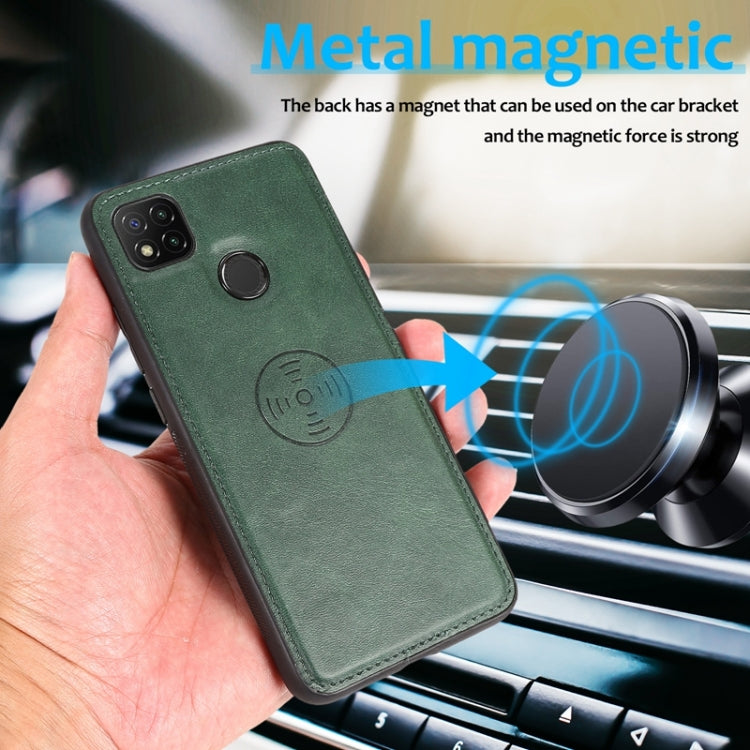 For Xiaomi Redmi 9C Calf Texture 2 in 1 Detachable Magnetic Back Cover Horizontal Flip Leather Case with Holder & Card Slots & Wallet & Photo Frame