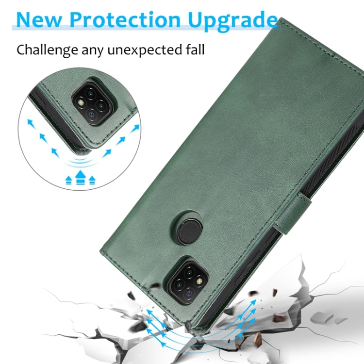 For Xiaomi Redmi 9C Calf Texture 2 in 1 Detachable Magnetic Back Cover Horizontal Flip Leather Case with Holder & Card Slots & Wallet & Photo Frame