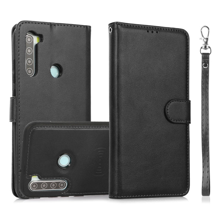 For Xiaomi Redmi Note 8 Calf Texture 2 in 1 Detachable Magnetic Back Cover Horizontal Flip Leather Case with Holder & Card Slots & Wallet & Photo Frame