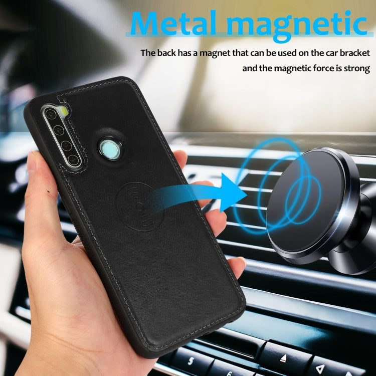 For Xiaomi Redmi Note 8 Calf Texture 2 in 1 Detachable Magnetic Back Cover Horizontal Flip Leather Case with Holder & Card Slots & Wallet & Photo Frame