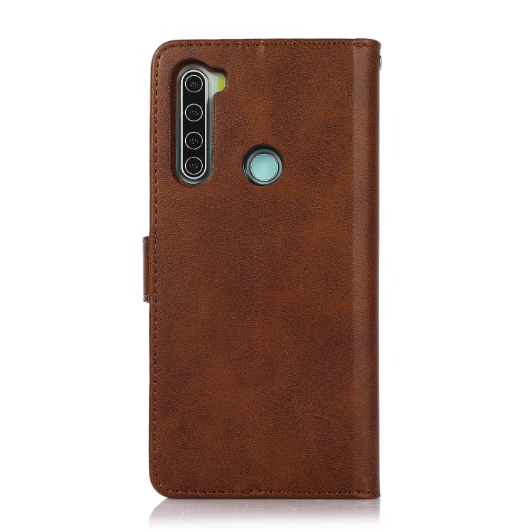 For Xiaomi Redmi Note 8 Calf Texture 2 in 1 Detachable Magnetic Back Cover Horizontal Flip Leather Case with Holder & Card Slots & Wallet & Photo Frame