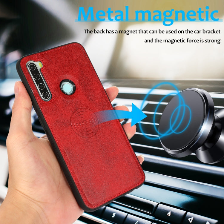 For Xiaomi Redmi Note 8 Calf Texture 2 in 1 Detachable Magnetic Back Cover Horizontal Flip Leather Case with Holder & Card Slots & Wallet & Photo Frame