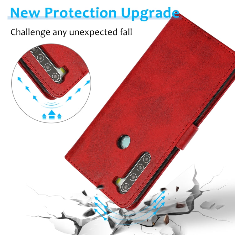 For Xiaomi Redmi Note 8 Calf Texture 2 in 1 Detachable Magnetic Back Cover Horizontal Flip Leather Case with Holder & Card Slots & Wallet & Photo Frame