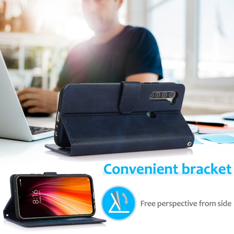 For Xiaomi Redmi Note 8 Calf Texture 2 in 1 Detachable Magnetic Back Cover Horizontal Flip Leather Case with Holder & Card Slots & Wallet & Photo Frame