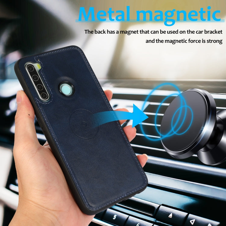 For Xiaomi Redmi Note 8 Calf Texture 2 in 1 Detachable Magnetic Back Cover Horizontal Flip Leather Case with Holder & Card Slots & Wallet & Photo Frame