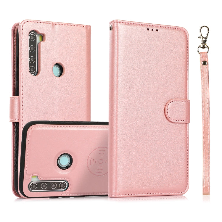For Xiaomi Redmi Note 8 Calf Texture 2 in 1 Detachable Magnetic Back Cover Horizontal Flip Leather Case with Holder & Card Slots & Wallet & Photo Frame
