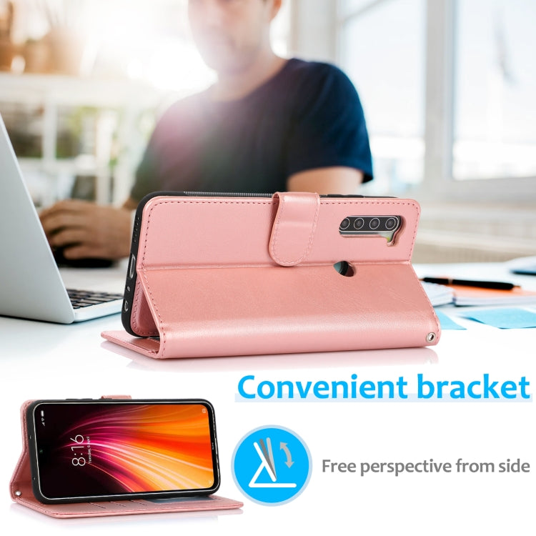 For Xiaomi Redmi Note 8 Calf Texture 2 in 1 Detachable Magnetic Back Cover Horizontal Flip Leather Case with Holder & Card Slots & Wallet & Photo Frame