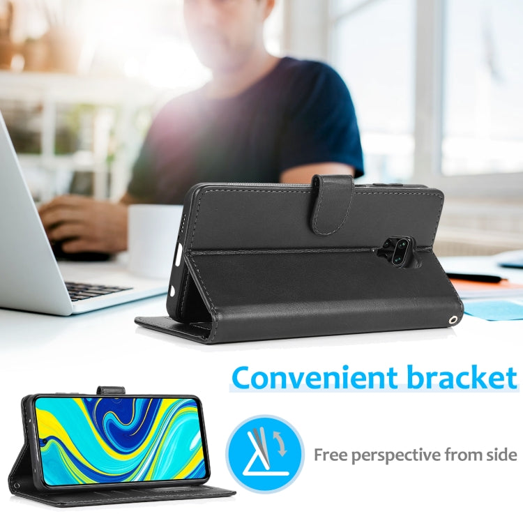 For Xiaomi Redmi Note 9s Calf Texture 2 in 1 Detachable Magnetic Back Cover Horizontal Flip Leather Case with Holder & Card Slots & Wallet & Photo Frame