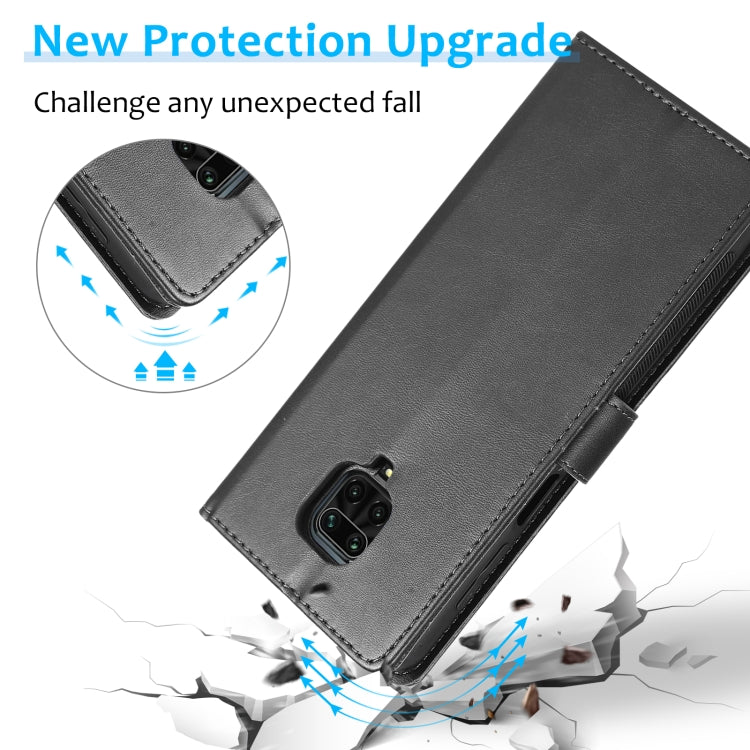 For Xiaomi Redmi Note 9s Calf Texture 2 in 1 Detachable Magnetic Back Cover Horizontal Flip Leather Case with Holder & Card Slots & Wallet & Photo Frame