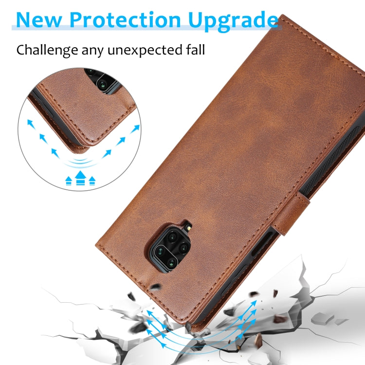 For Xiaomi Redmi Note 9s Calf Texture 2 in 1 Detachable Magnetic Back Cover Horizontal Flip Leather Case with Holder & Card Slots & Wallet & Photo Frame