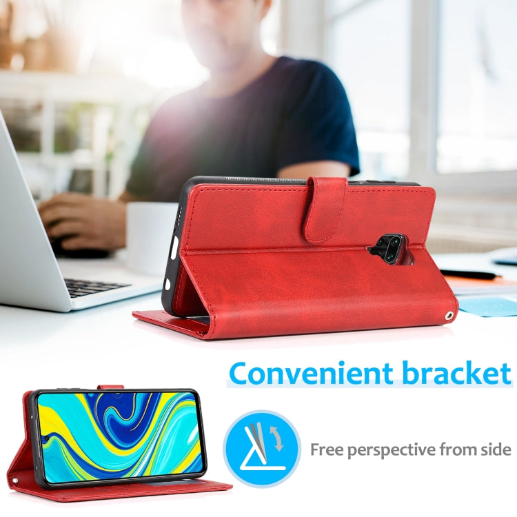 For Xiaomi Redmi Note 9s Calf Texture 2 in 1 Detachable Magnetic Back Cover Horizontal Flip Leather Case with Holder & Card Slots & Wallet & Photo Frame