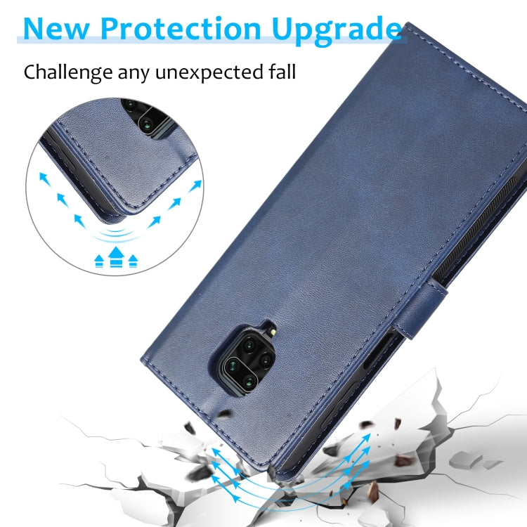 For Xiaomi Redmi Note 9s Calf Texture 2 in 1 Detachable Magnetic Back Cover Horizontal Flip Leather Case with Holder & Card Slots & Wallet & Photo Frame