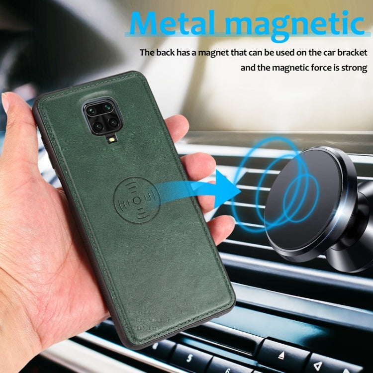 For Xiaomi Redmi Note 9s Calf Texture 2 in 1 Detachable Magnetic Back Cover Horizontal Flip Leather Case with Holder & Card Slots & Wallet & Photo Frame