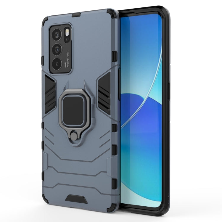 For OPPO Reno6 Pro 5G Shockproof PC + TPU Protective Case with Magnetic Ring Holder