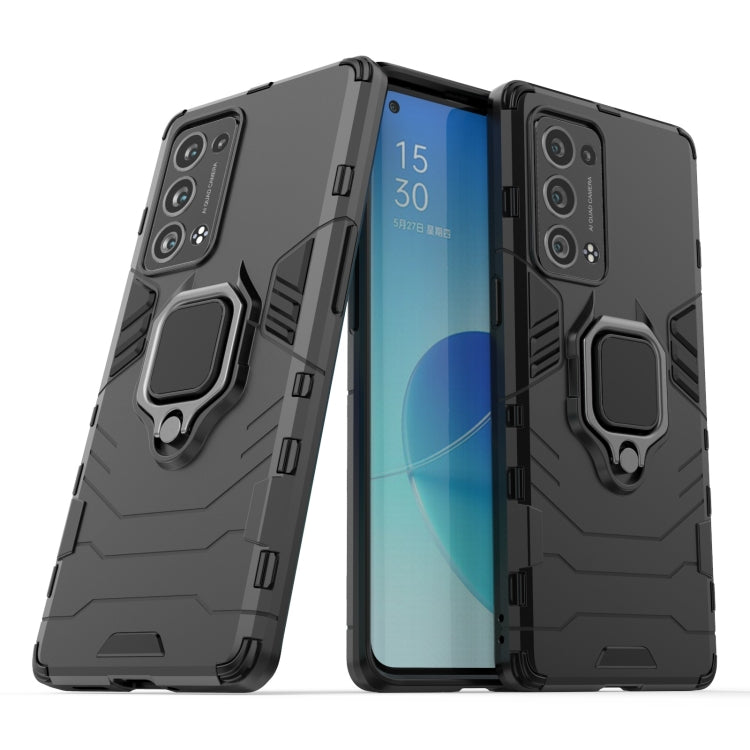 For OPPO Reno6 Pro+ 5G Shockproof PC + TPU Protective Case with Magnetic Ring Holder