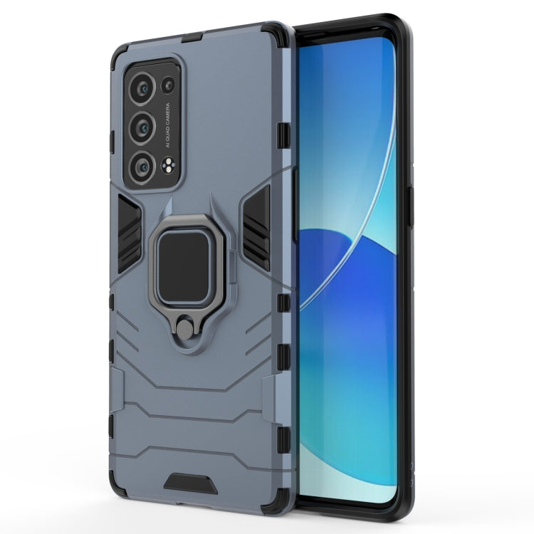 For OPPO Reno6 Pro+ 5G Shockproof PC + TPU Protective Case with Magnetic Ring Holder