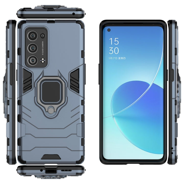 For OPPO Reno6 Pro+ 5G Shockproof PC + TPU Protective Case with Magnetic Ring Holder