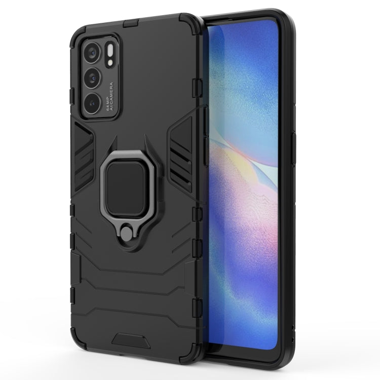 For OPPO Reno6 5G Shockproof PC + TPU Protective Case with Magnetic Ring Holder