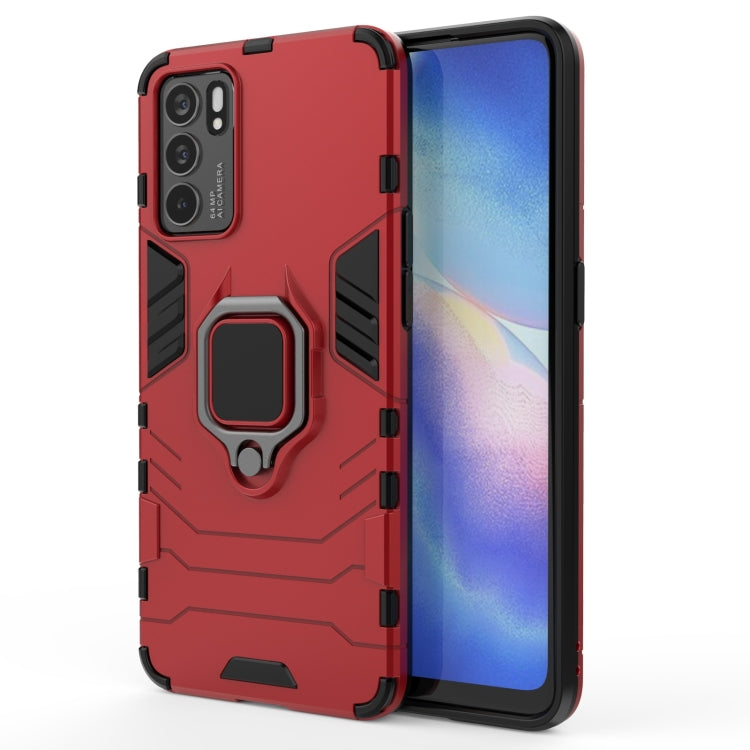 For OPPO Reno6 5G Shockproof PC + TPU Protective Case with Magnetic Ring Holder