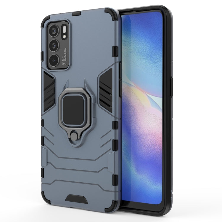 For OPPO Reno6 5G Shockproof PC + TPU Protective Case with Magnetic Ring Holder